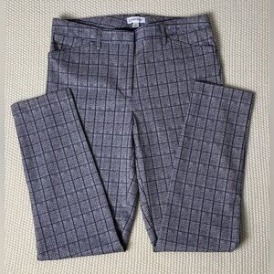 Calvin Klein Women's Windowpane Highline Straight-Leg Pants. Size 8